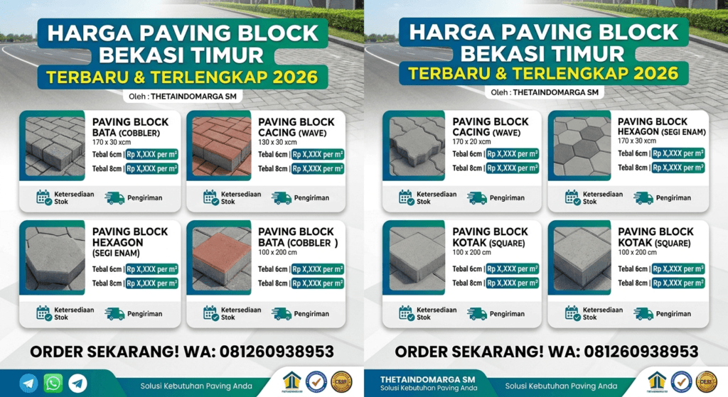 Harga Paving Block Bekasi Timur