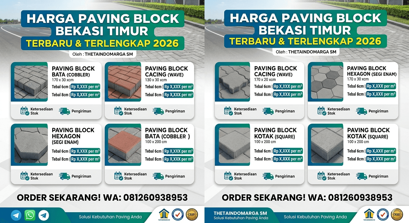 Harga Paving Block Bekasi Timur