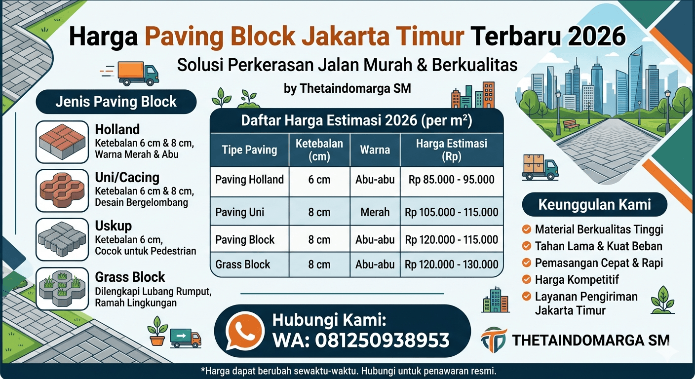 Harga Paving Block Jakarta Timur